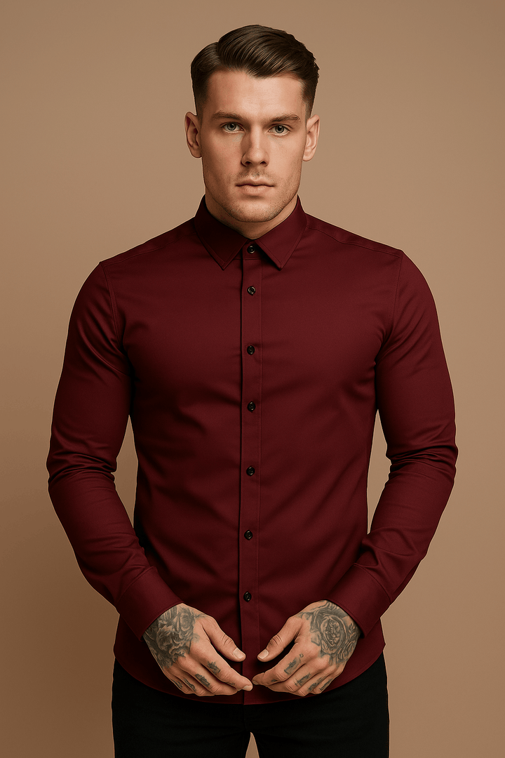 Herren Slim-Fit Hemd – Figurbetonendes Design für Business & Freizeit