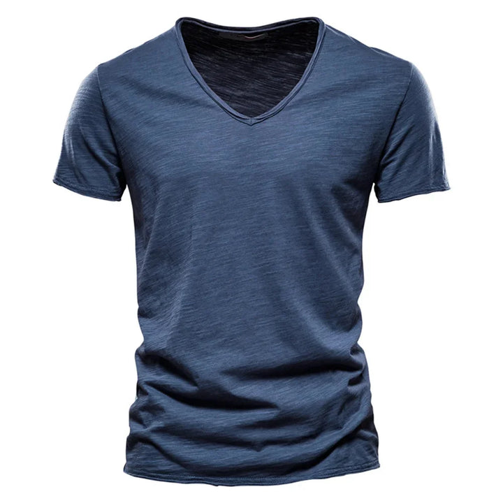 Herren T-Shirt 100% Baumwolle V-Ausschnitt Slim Fit Kurzarm – Modisches Design für Stil und Komfort 6