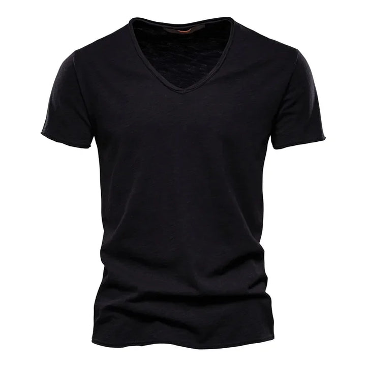 Herren T-Shirt 100% Baumwolle V-Ausschnitt Slim Fit Kurzarm – Modisches Design für Stil und Komfort 7