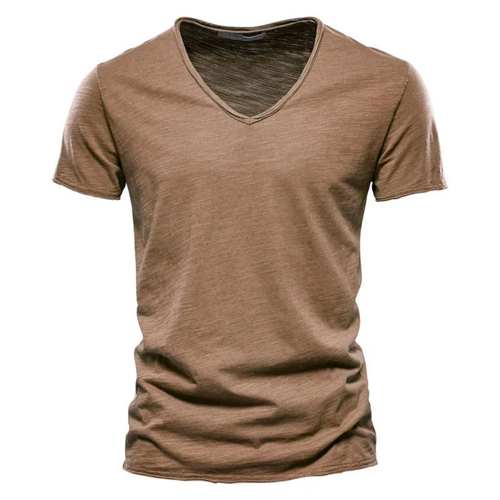 Herren T-Shirt 100% Baumwolle V-Ausschnitt Slim Fit Kurzarm – Modisches Design für Stil und Komfort 8