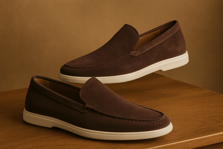 Herren Veloursleder-Loafer – Leichte Slipper mit Zeitlosem Design für Freizeit & Büro
