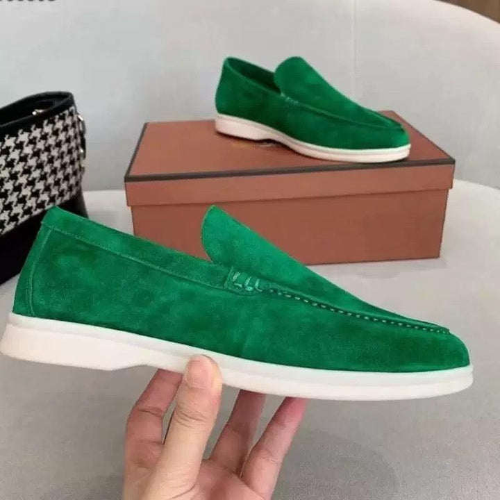 Herren Veloursleder-Loafer – Leichte Slipper mit Zeitlosem Design für Freizeit & Büro