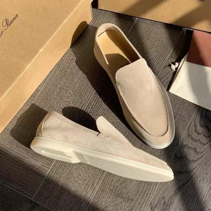 Herren Veloursleder-Loafer – Leichte Slipper mit Zeitlosem Design für Freizeit & Büro