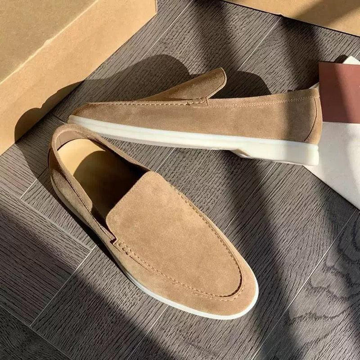 Herren Veloursleder-Loafer – Leichte Slipper mit Zeitlosem Design für Freizeit & Büro