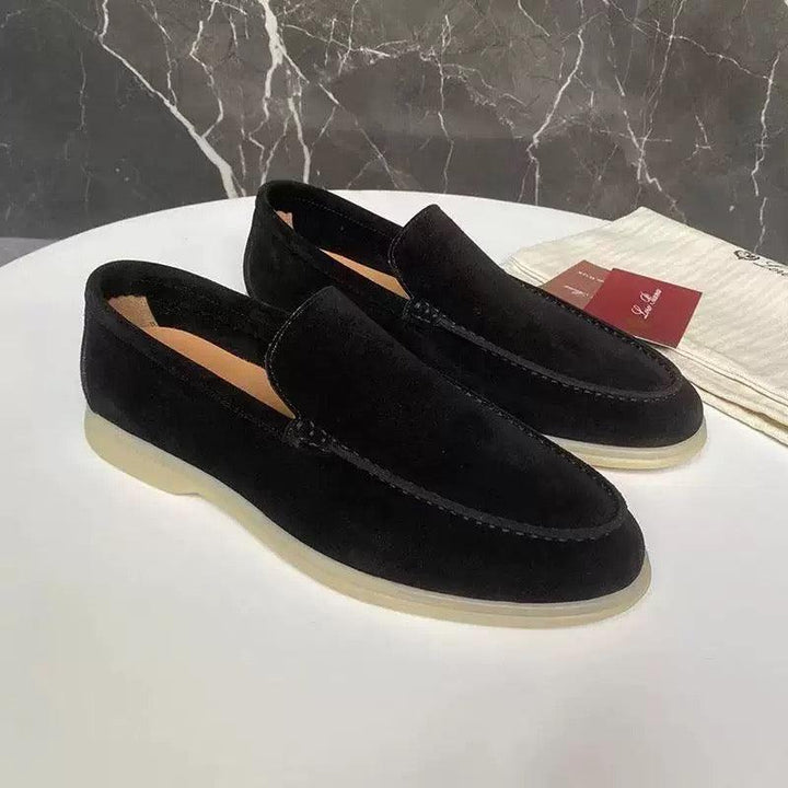 Herren Veloursleder-Loafer – Leichte Slipper mit Zeitlosem Design für Freizeit & Büro