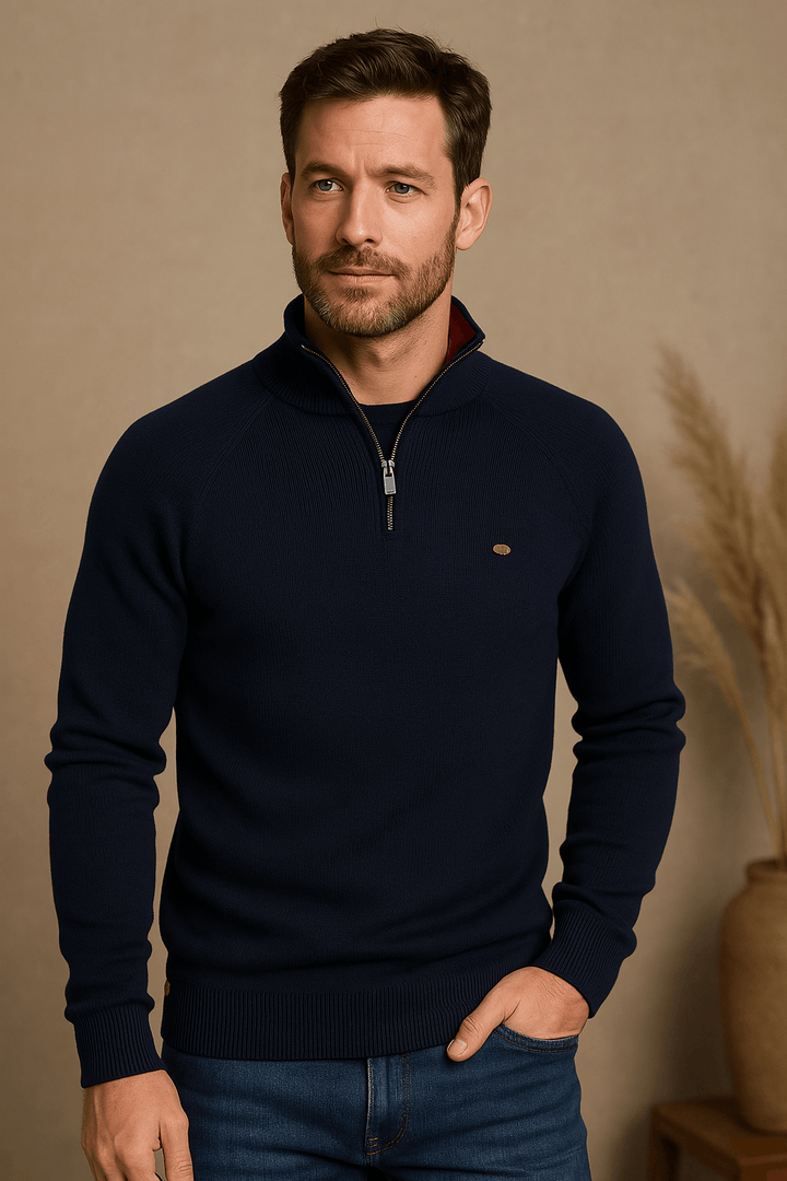 Herrenpullover Modernes Design Langarm Rundhals