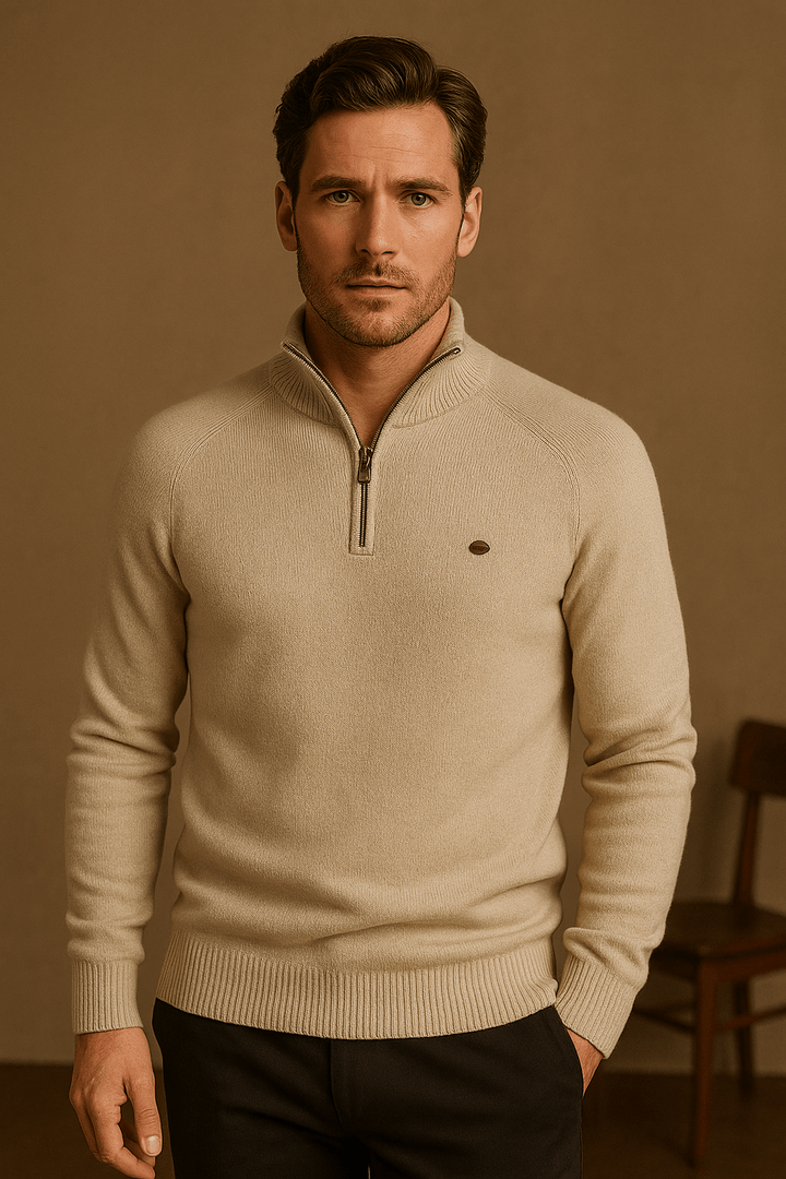 Herrenpullover Modernes Design Langarm Rundhals