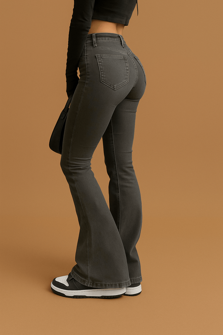 High Waist Jeans Damen – Gerade Passform mit Stretch & Retro-Look