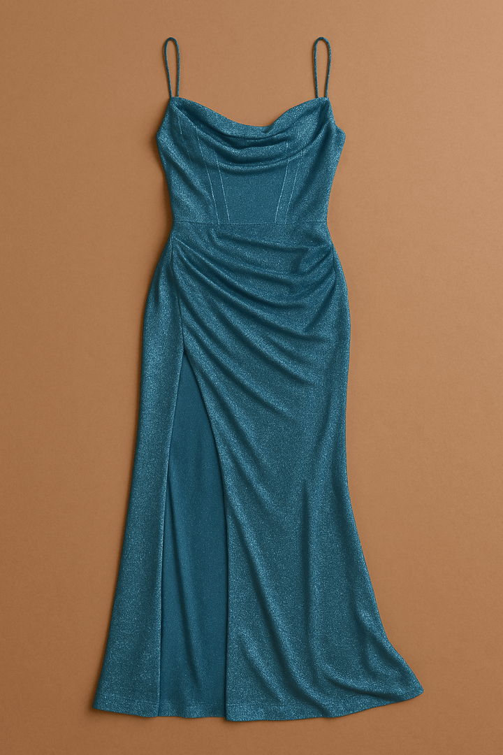Korsettkleid Damen mit Pailletten – Abendkleid Figurbetont Elegant