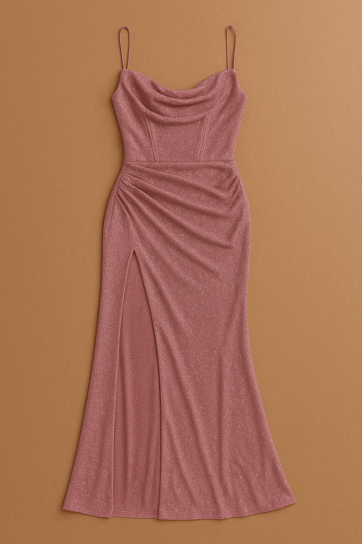 Korsettkleid Damen mit Pailletten – Abendkleid Figurbetont Elegant