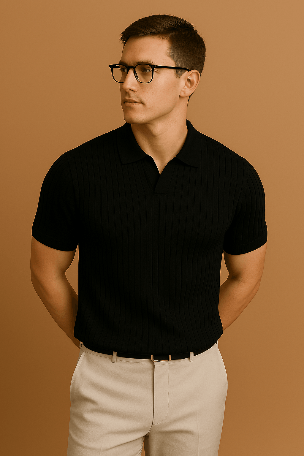Lebra Herren Strick-Polo Shirt – Elegantes Kurzarm-Poloshirt mit Rippstruktur
