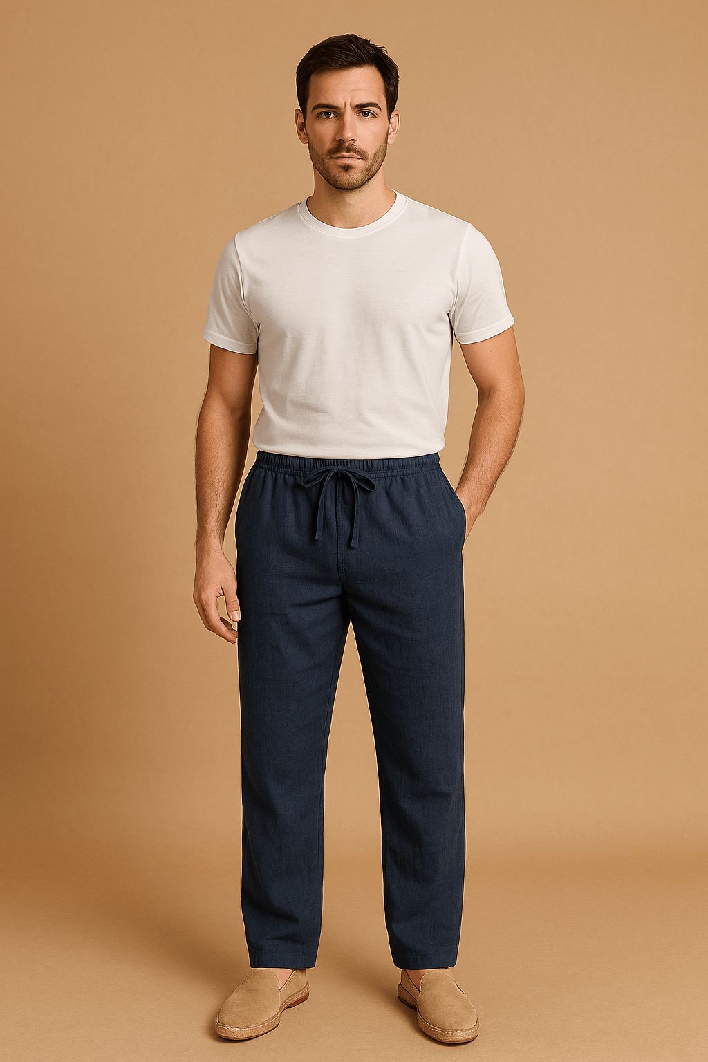 Leichte Leinenhose Herren – Lockere Passform, Atmungsaktiv & Stilvoll