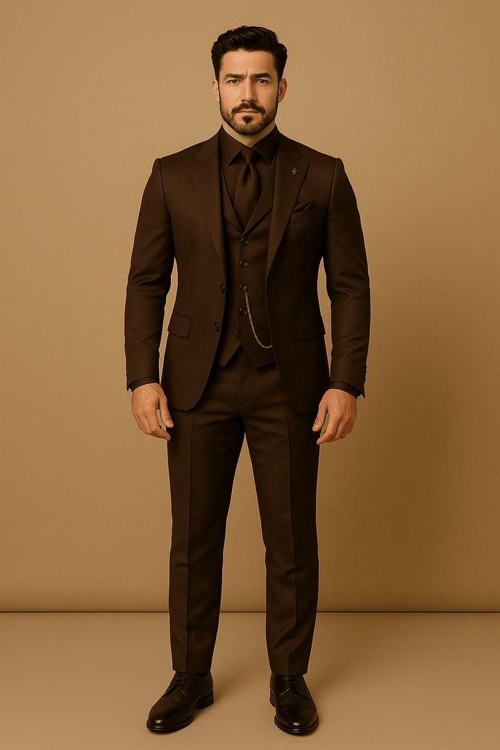 Leinenanzug Herren 3-teilig – Sommeranzug mit Blazer, Weste & Hose