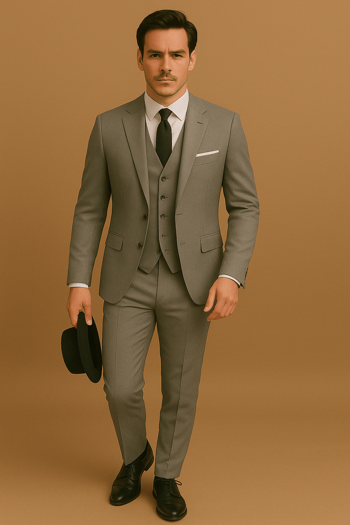 Leinenanzug Herren 3-teilig – Sommeranzug mit Blazer, Weste & Hose