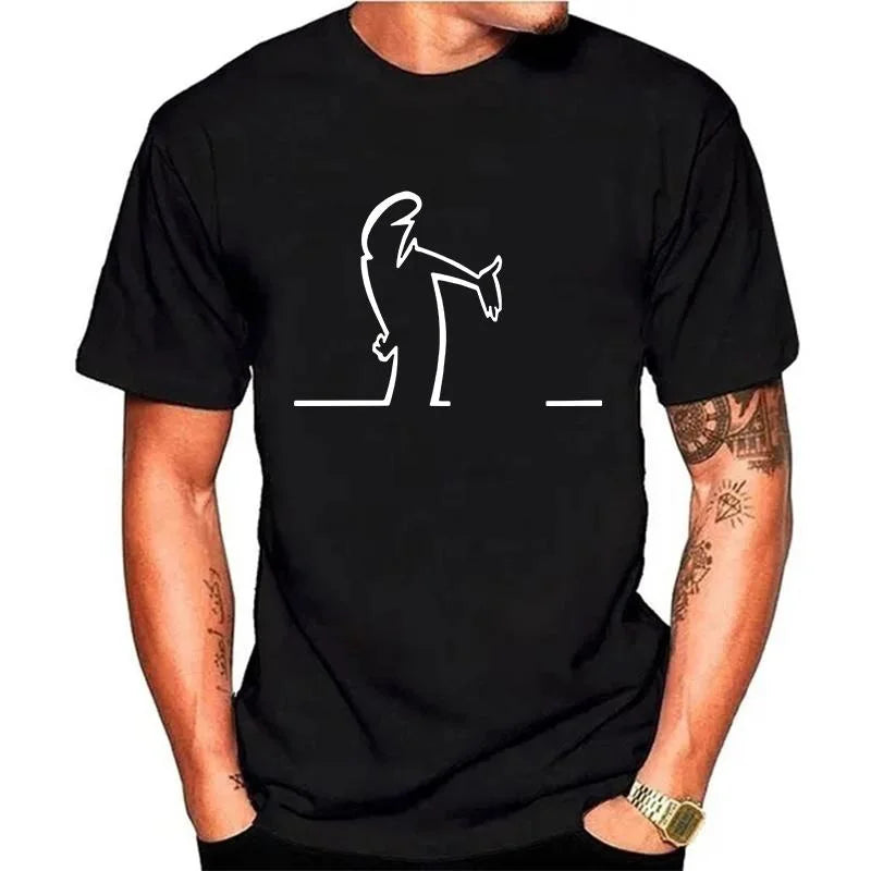 Lustiges T-Shirt für Männer aus Baumwolle – Bequemes Sommeroberteil mit witzigem Grafikdesign, ideal für Freizeit und Sport 0