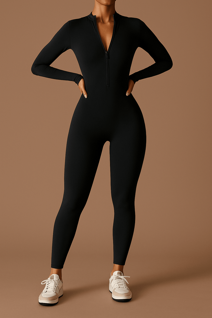 Miranda Damen-Jumpsuit – Figurbetonter Overall mit Reißverschluss