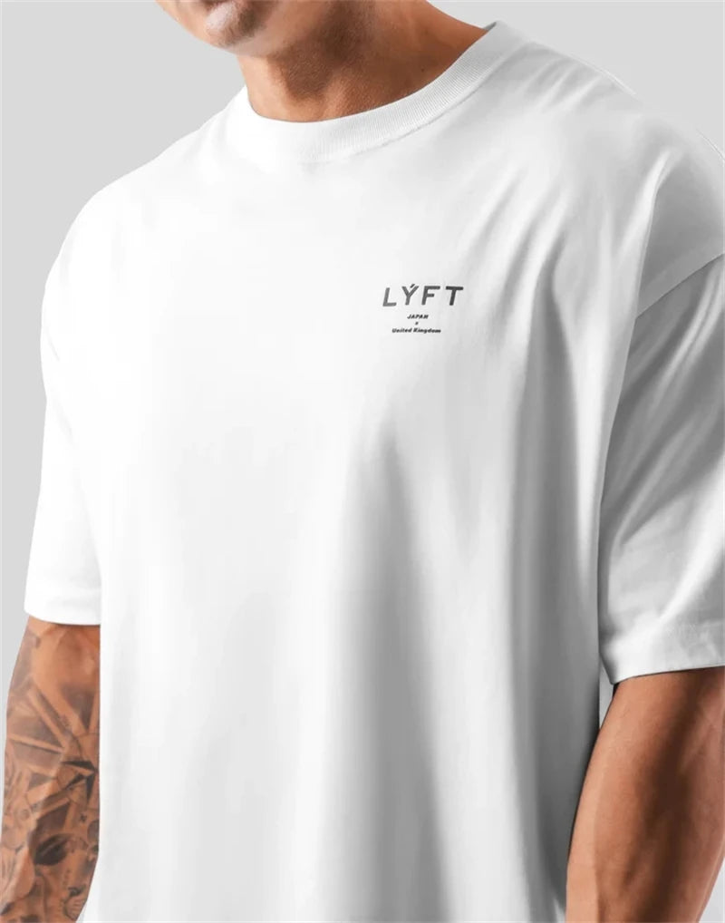 Oversized T-Shirt für Männer aus 100% Baumwolle – Atmungsaktiv, Ideal für Sport und Fitness, verschiedene Farben, Größen S-XL 0