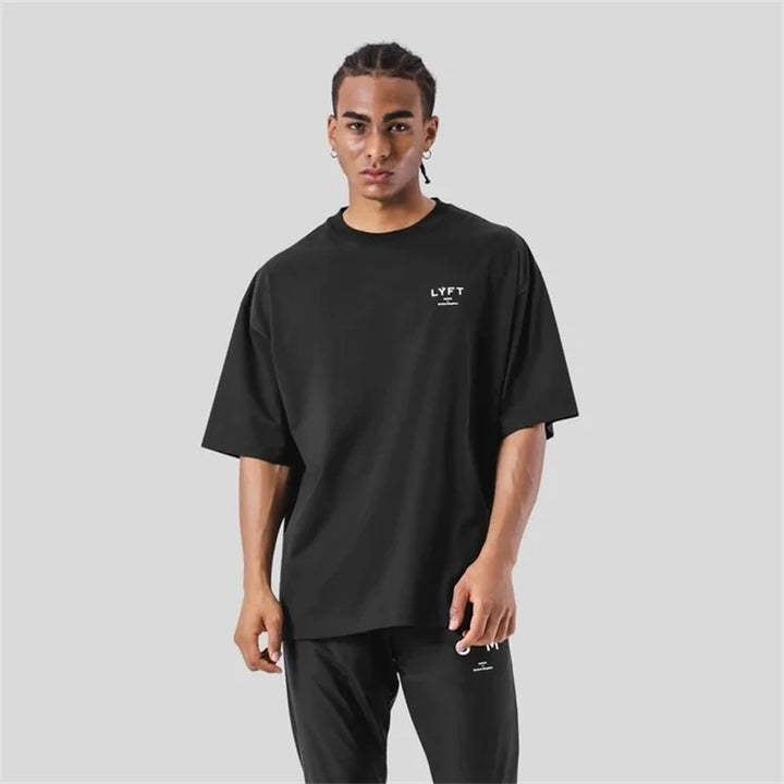 Oversized T-Shirt für Männer aus 100% Baumwolle – Atmungsaktiv, Ideal für Sport und Fitness, verschiedene Farben, Größen S-XL 2