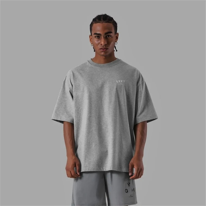 Oversized T-Shirt für Männer aus 100% Baumwolle – Atmungsaktiv, Ideal für Sport und Fitness, verschiedene Farben, Größen S-XL 4