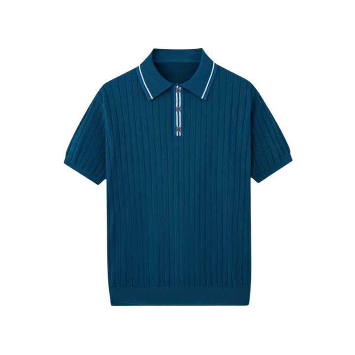 Poloshirt Herren mit Kontrastkragen – Stilvolles Retro-Design für Sommer und Freizeit