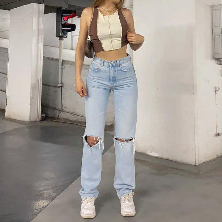 Ripped Jeans Damen – Denim mit Relaxed Fit & Trend-Look