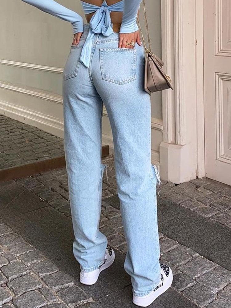 Ripped Jeans Damen – Denim mit Relaxed Fit & Trend-Look