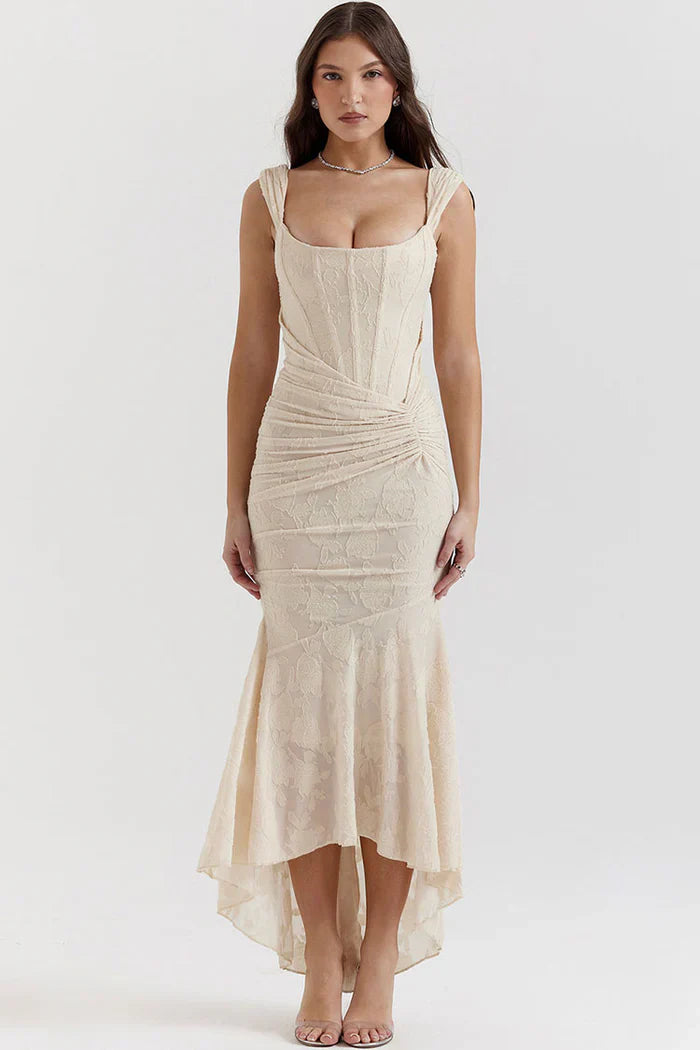 Schulterfreies Abendkleid für Frauen – Figurbetontes Design mit Spitze für Hochzeiten und elegante Anlässe 7