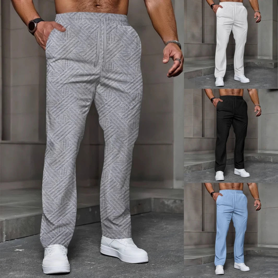 Sportliche Herren Freizeithosen mit Elastischem Bund – Bequeme Lockere Passform, Praktische Taschen, Vielseitig für Alle Jahreszeiten 0