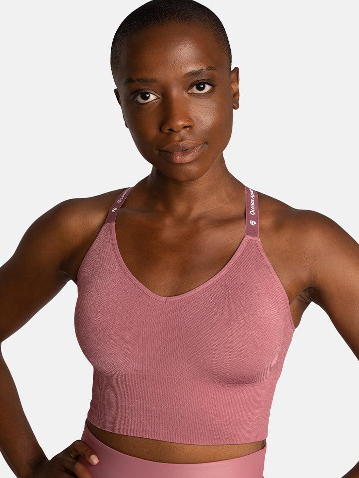 Sporttop Damen Satin Atmungsaktiv Crop Sport Top