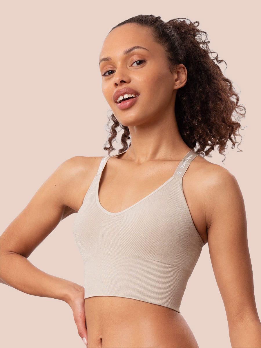 Sporttop Damen Satin Atmungsaktiv Crop Sport Top