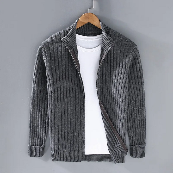 Strickjacke Herren mit Reißverschluss – Bequeme und Elegante Cardigan für Freizeit und Büro