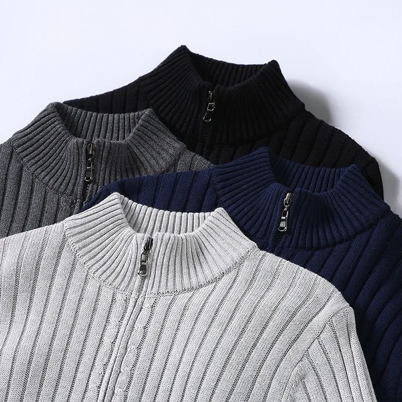 Strickjacke Herren mit Reißverschluss – Bequeme und Elegante Cardigan für Freizeit und Büro