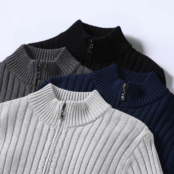 Strickjacke Herren mit Reißverschluss – Bequeme und Elegante Cardigan für Freizeit und Büro