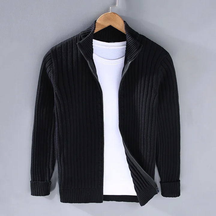 Strickjacke Herren mit Reißverschluss – Bequeme und Elegante Cardigan für Freizeit und Büro