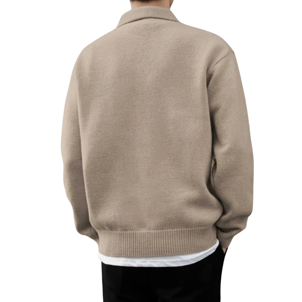 Strickpullover Herren mit Polokragen – Eleganter Feinstrick für Smarte Casual-Outfits