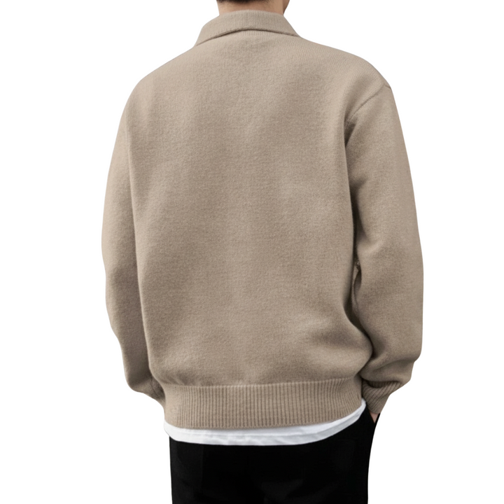 Strickpullover Herren mit Polokragen – Eleganter Feinstrick für Smarte Casual-Outfits