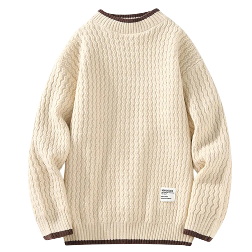Strickpullover Herren mit Strukturiertem Design – Eleganter Stil für Kalte Tage