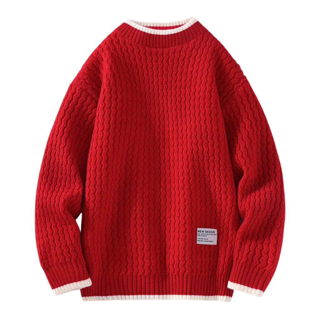 Strickpullover Herren mit Strukturiertem Design – Eleganter Stil für Kalte Tage