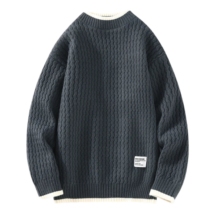 Strickpullover Herren mit Strukturiertem Design – Eleganter Stil für Kalte Tage