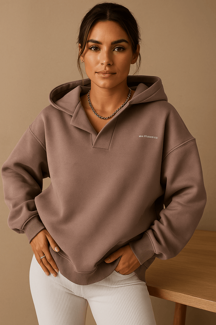 Übergroßer Hoodie Dame - Bequemer Kapuzenpullover für Freizeit und Layering