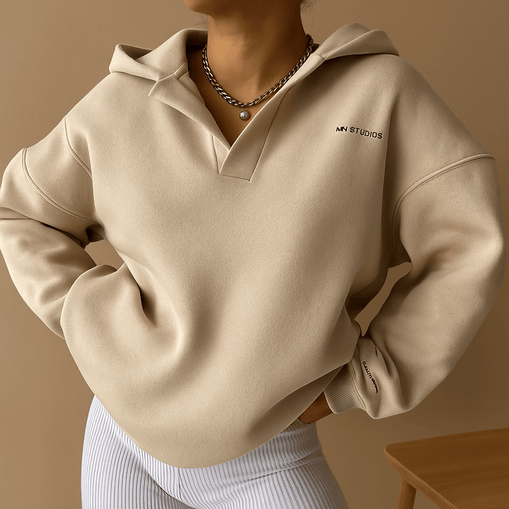 Übergroßer Hoodie Dame - Bequemer Kapuzenpullover für Freizeit und Layering