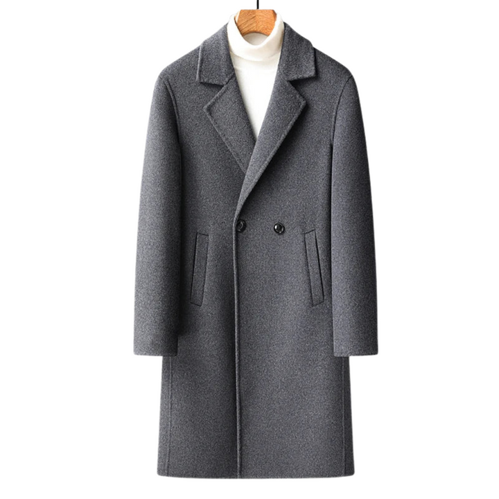 Winter Mantel Herren mit Strukturiertem Design – Eleganter Warmer Stil für Formelle Anlässe