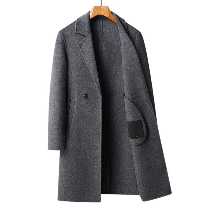 Winter Mantel Herren mit Strukturiertem Design – Eleganter Warmer Stil für Formelle Anlässe