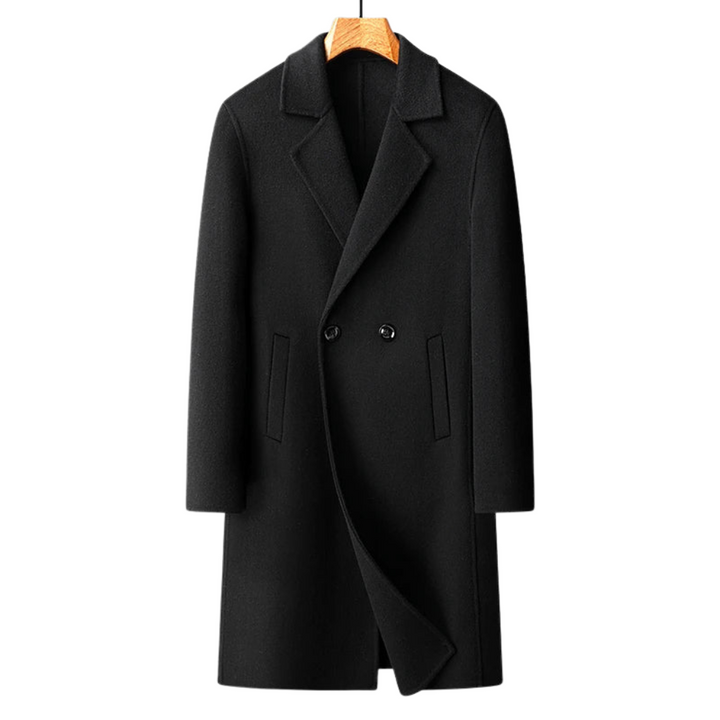 Winter Mantel Herren mit Strukturiertem Design – Eleganter Warmer Stil für Formelle Anlässe