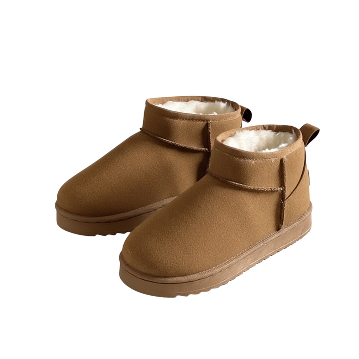 Winter Stiefel Damen – Ultra Mini Plateau Stiefel mit warmer Fellfütterung