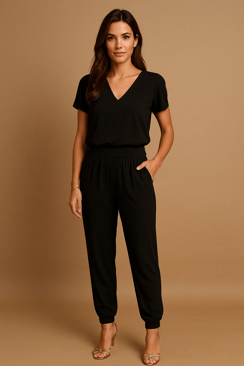 Zweiteiler Damen Bluse & Hose – Puffärmel Set für Frühling & Anlass